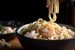 Shrimply Irresistible: A Creamy and Flavorful Udon Noodle Recipe